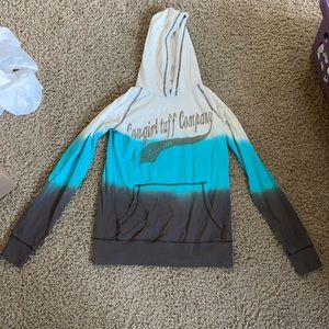 Small Cowgirl Tuff Sweatshirt Blue, Grey, and Cream